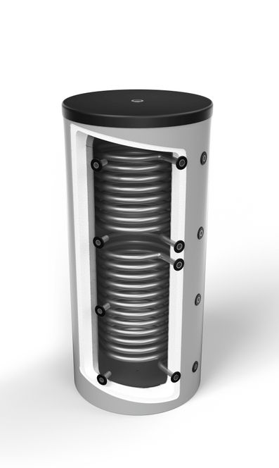 Zbiornik buforowy OEM BLACK v5 1002 G PLUS z 2 wężownicami