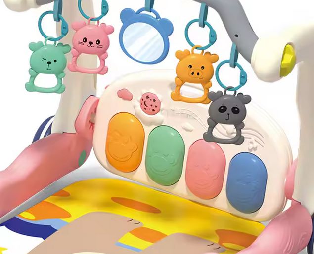 Baby Spielmatte mit Lauflernwagen, 5-in-1 Aktivitätscenter