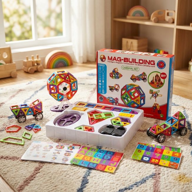 MagBuilding Carnival Set - 138 teilig – magnetische Bausteine