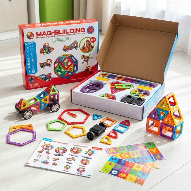 MagBuilding Carnival Set - 138 teilig – magnetische Bausteine
