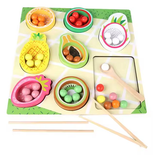 Montessori Holz Obst-Sortierspiel