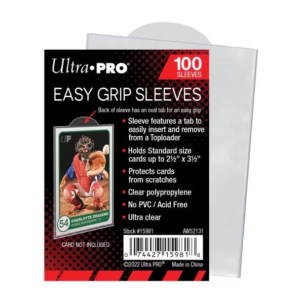 Sleeves Easy Grip 2-12" X 3-1/2" Top Loader (100 ct.)