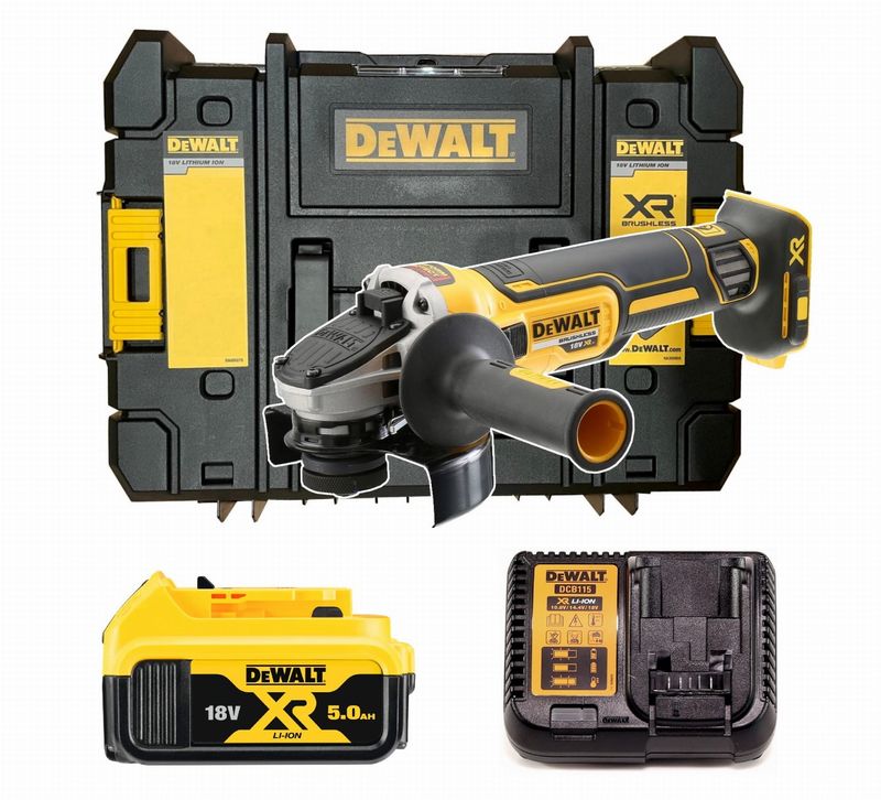 DeWalt Szlifierka kątowa 125mm 18V 1x5Ah DCG405P1
