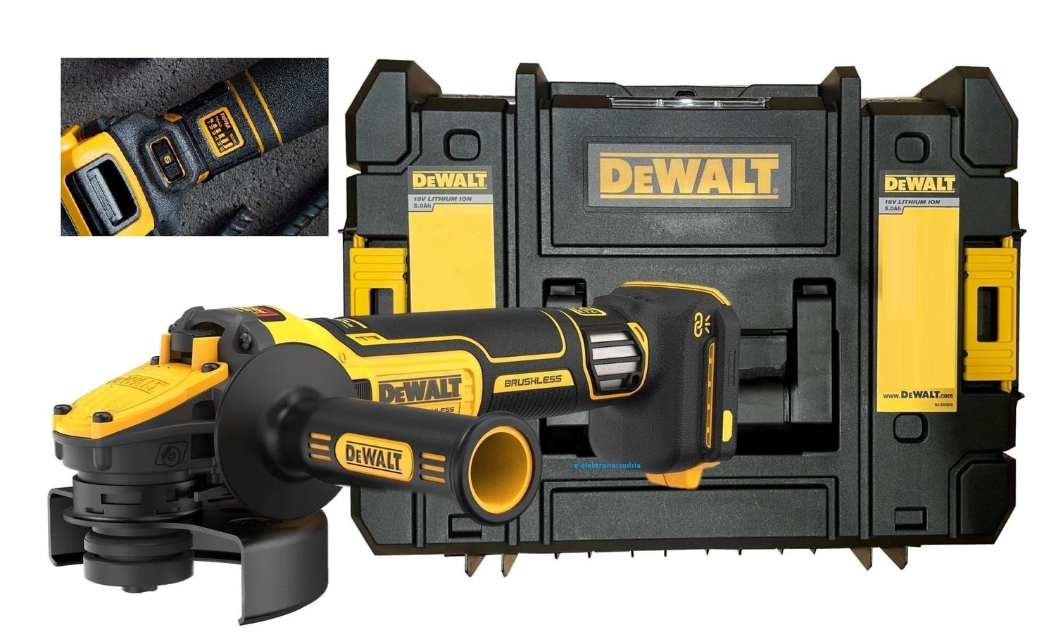 DeWalt Szlifierka kątowa z regulacja obrotów 125mm 18V DCG409VSNT