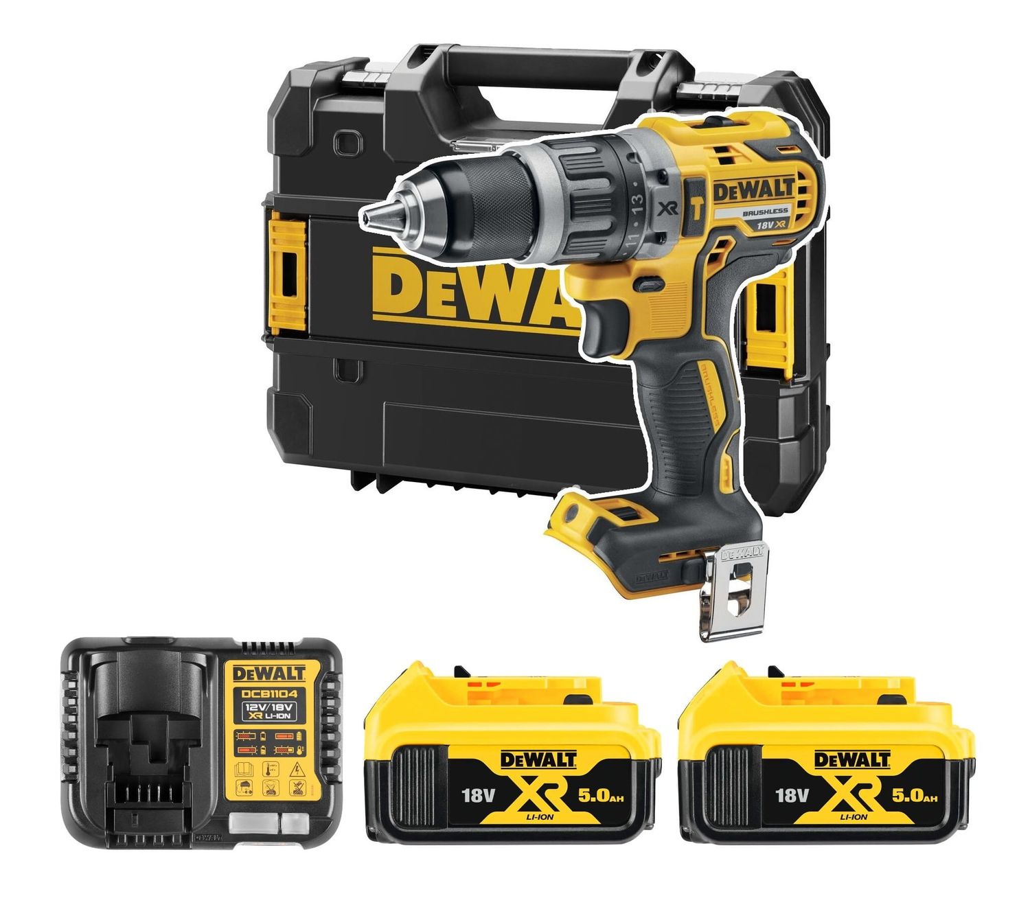 DeWalt Wiertarko-wkrętarka z udarem 18V 70Nm 2x5Ah DCD796P2