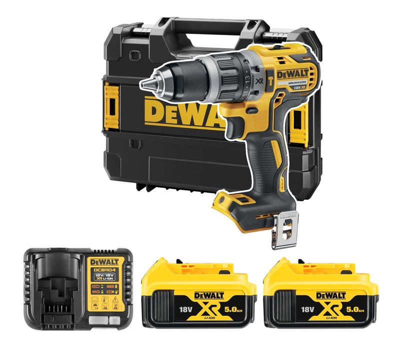 DeWalt Wiertarko-wkrętarka z udarem 18V 70Nm 2x5Ah DCD796P2