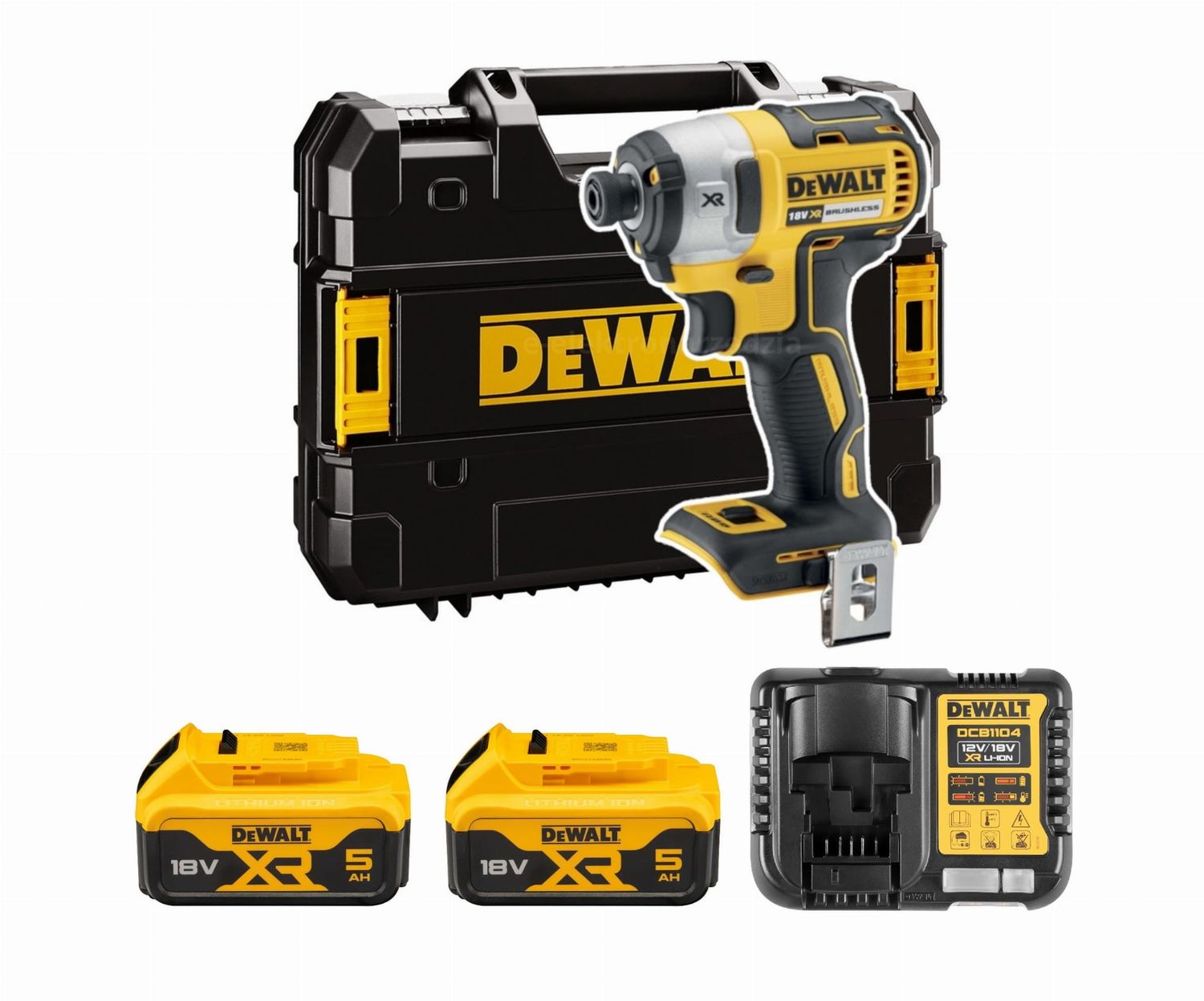 DeWalt Zakrętarka udarowa 2x5Ah 18V 3 biegi bezszczotkowa DCF887P2
