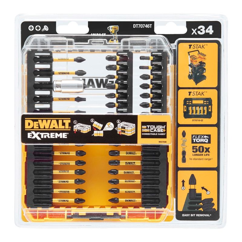 Dewalt Zestaw bitów 34elm. DT70746T Dewalt Zestaw bitów 34elm. DT70746T