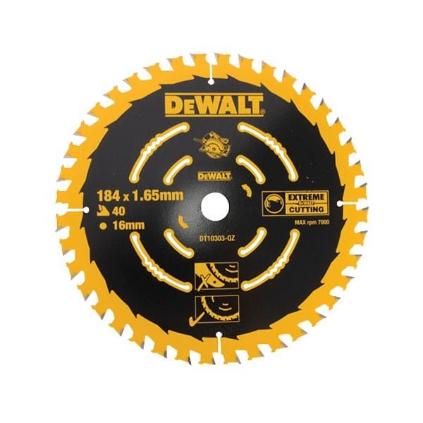DeWalt Tarcza do pilarek 184mm x16mm 40z DT10303-QZ DeWalt Tarcza do pilarek 184mm x16mm 40z DT10303-QZ