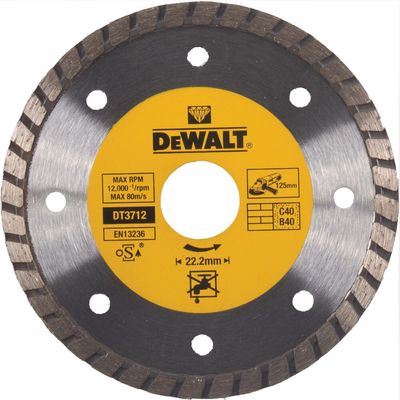 DeWalt Tarcza diamentowa do betonu 125mm DT3712 DeWalt Tarcza diamentowa do betonu 125mm DT3712