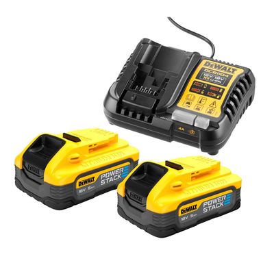 DeWalt Zestaw zasilający 18V POWERSTACK 2x5Ah DCBP518 DCB1104