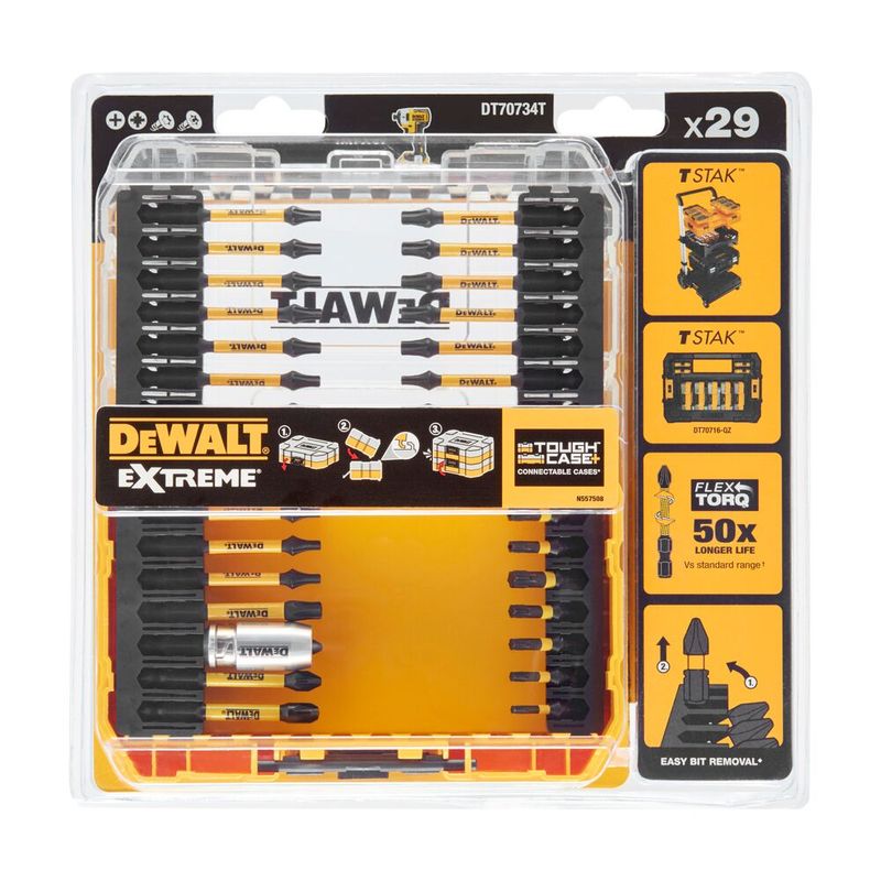 DeWalt Zestaw bitów FLEXTORQ 29elm. DT70734T DeWalt Zestaw bitów FLEXTORQ 29elm. DT70734T