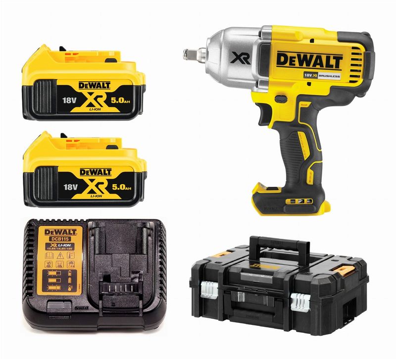 DeWalt Klucz udarowy 950Nm 18V XR 2x5Ah DCF899P2