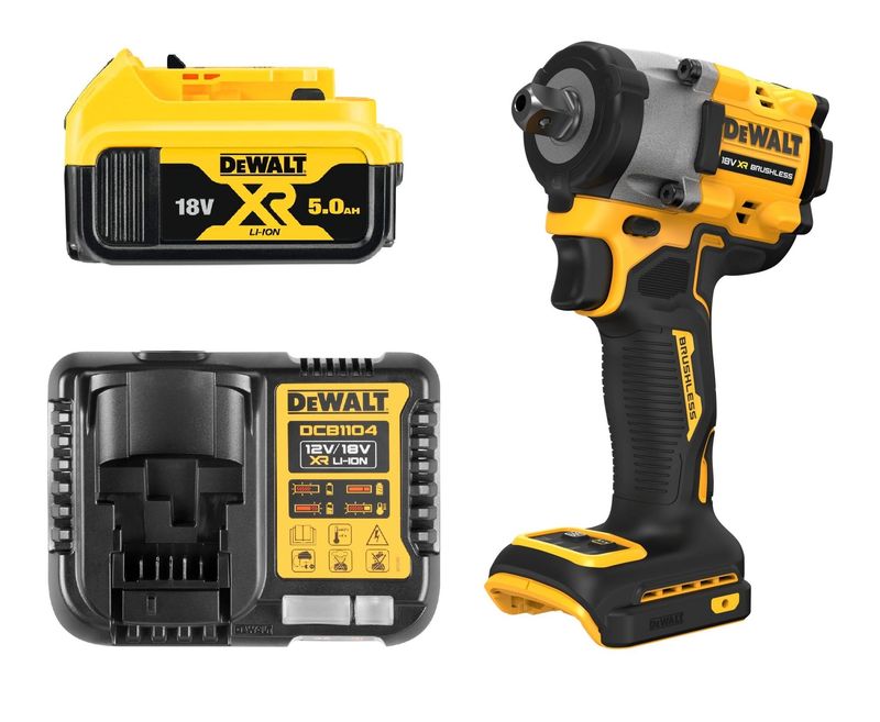 DeWalt Klucz udarowy 1/2" 18V 406Nm DCF922P1 1x5Ah DCB1104
