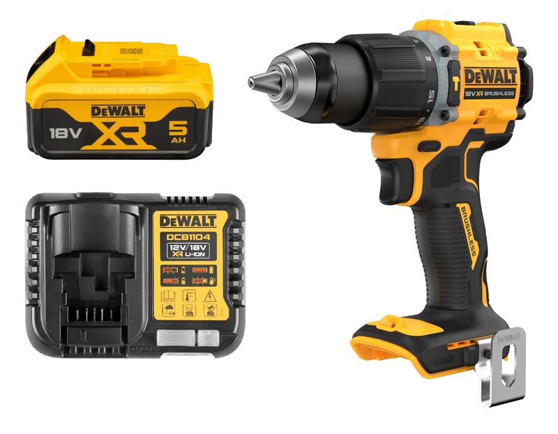 DeWalt Wiertarko-wkrętarka z udarem 18V 74Nm DCD799N 1x5Ah DCB1104