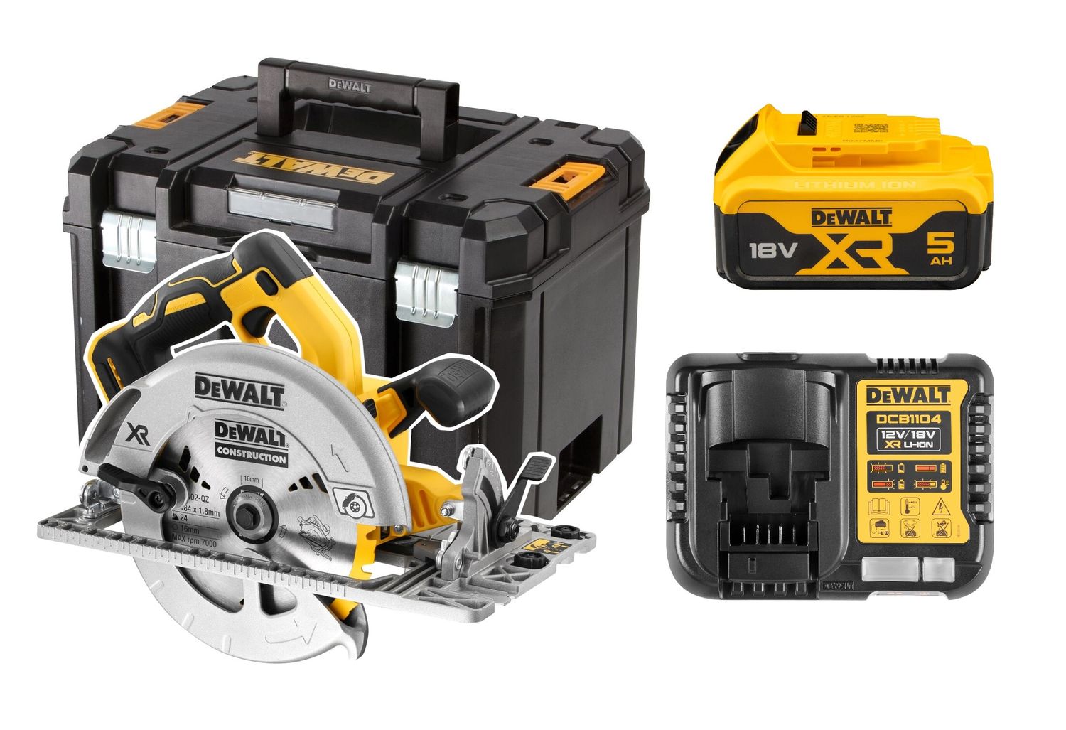 DeWALT Pilarka tarczowa 18V 184mm DCS572NT 1x5Ah ładowarka