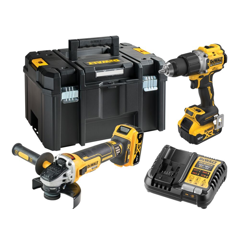 DeWalt Zestaw elektronarzędzi 18V DCD805 DCG405 2x5Ah DCK2026P2T