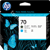 HP 70 Druckkopf, mattschwarz und cyan HP 70 Druckkopf, mattschwarz und cyan