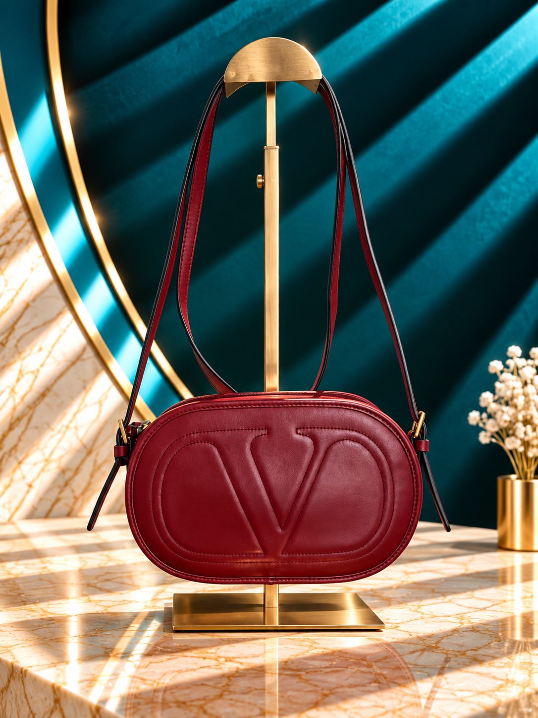 Valentino Garavani Logo-Go Calfskin Crossbody Camera Bag - Vintage Valentino Garavani Logo-Go Calfskin Crossbody Camera Bag - Vintage