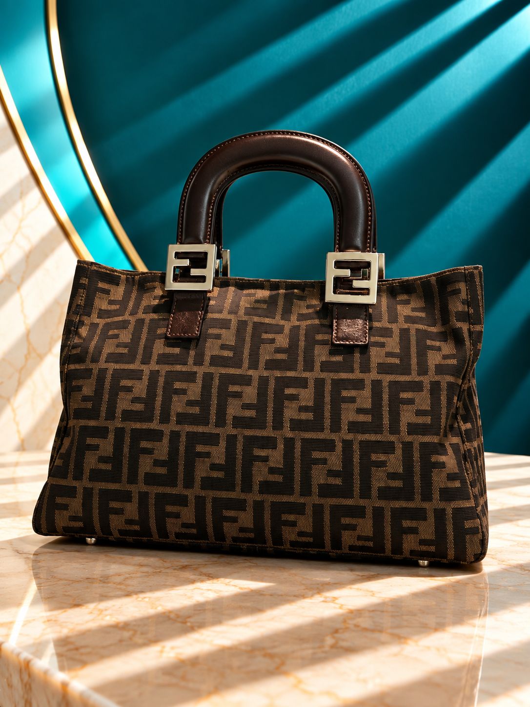 Fendi Zucca Canvas Bag- Vintage