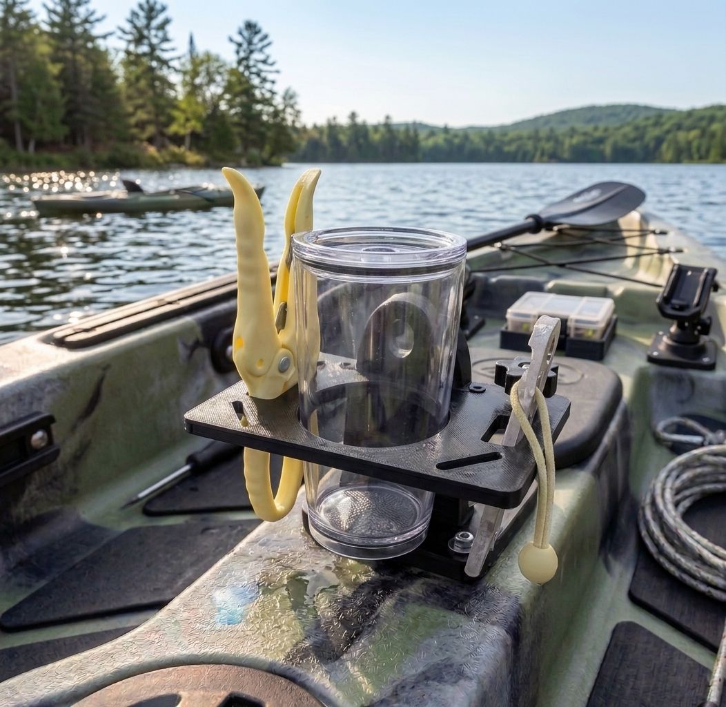 Pro Series Flush-Mount Kayak Caddy – Heavy-Duty Drink &amp; Tool Holder