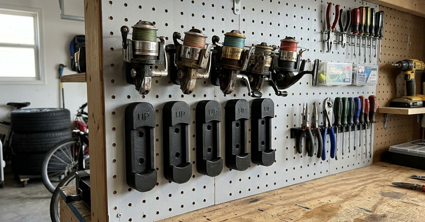 Universal Fishing Reel Wall Mounts (6-Pack) - Limited Edition  with Hardware