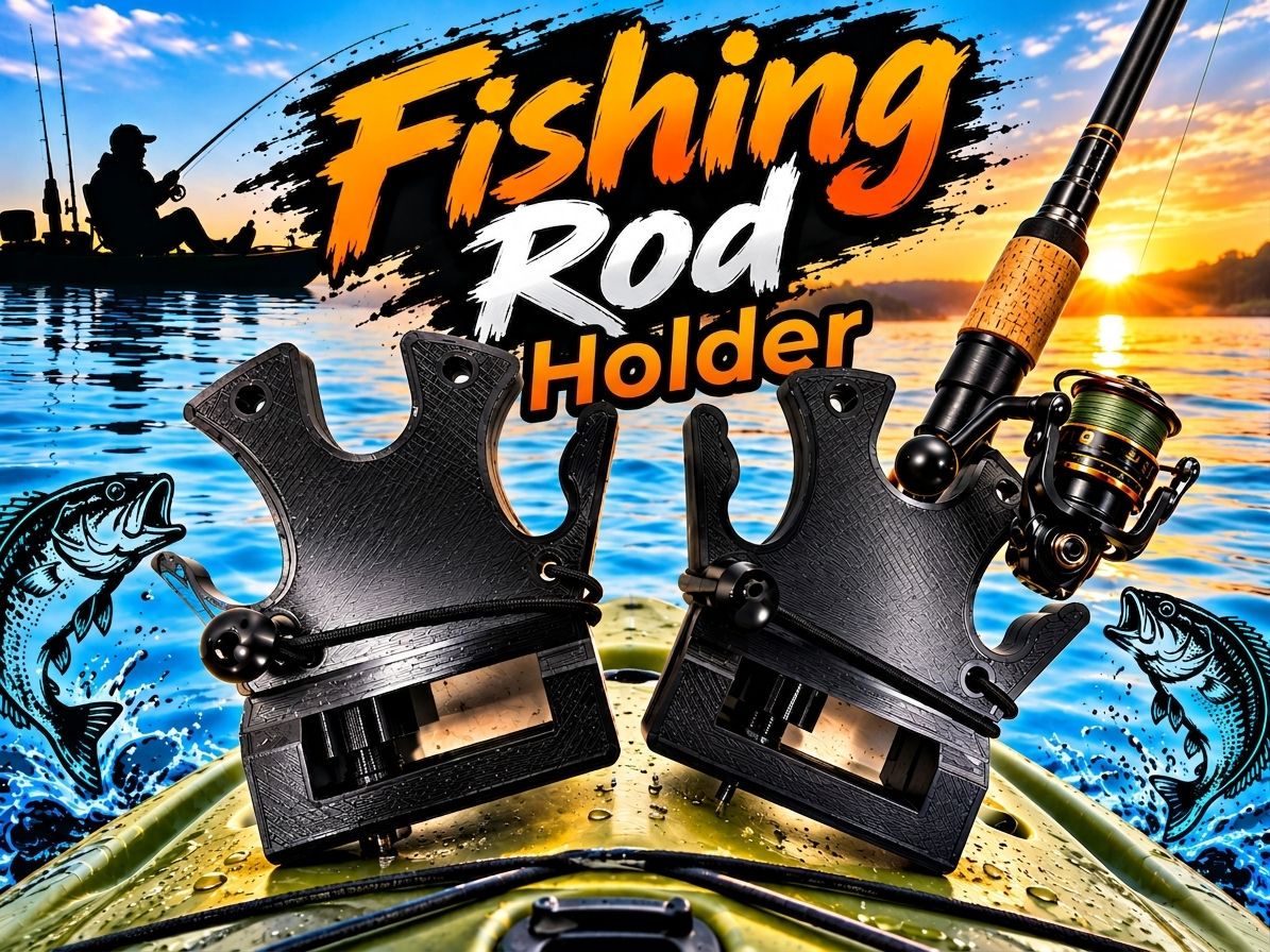Track Mount Fishing Rod Holder for Kayaks | Tournament Ready Mount