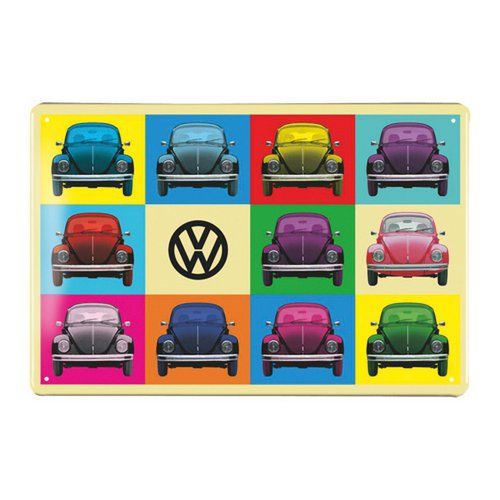 Retro-Blechschild VW Käfer 20 cm x 30 cm