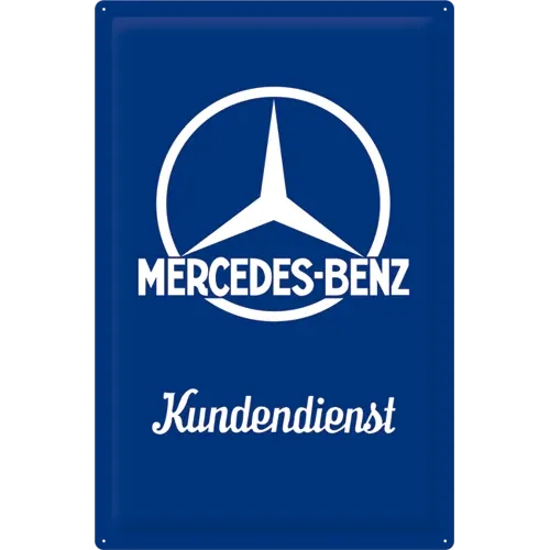 Retro-Blechschild Mercedes-Benz, "Kundendienst", 40 cm x 60 cm
