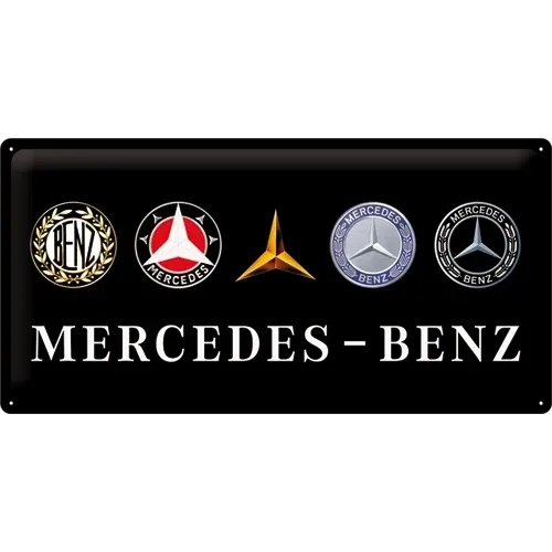 Retro-Blechschild Mercedes-Benz, "Evolution", 25 cm x 50 cm