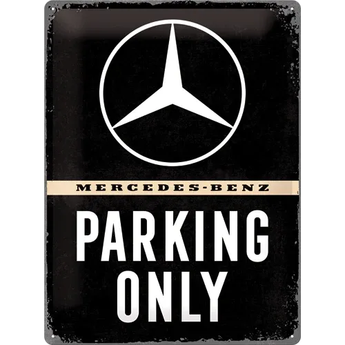 Retro-Blechschild Mercedes-Benz, "Parking", 30 cm x 40 cm
