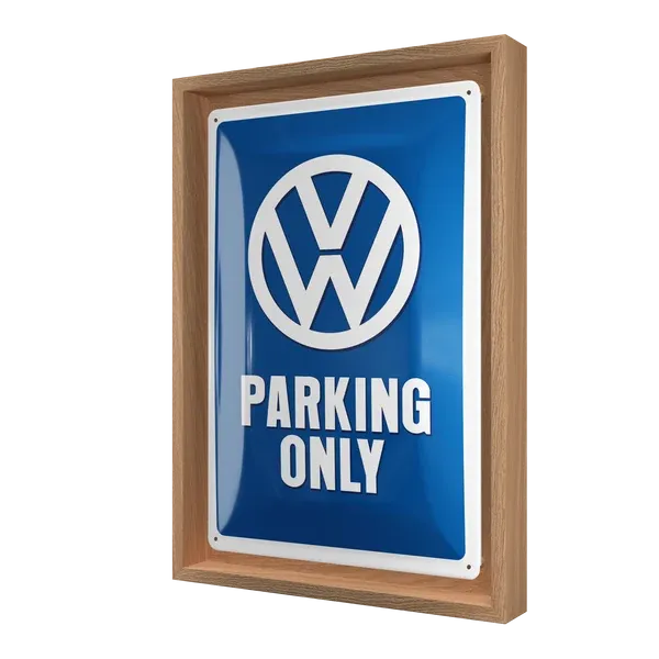 Retro-Bilderrahmen Volkswagen VW Bulli  "Parking", 24 cm x 33,5 cm