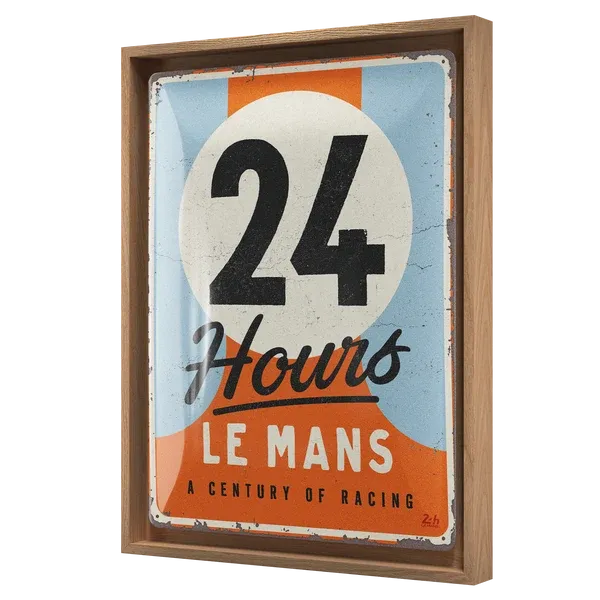 Retro-Bilderrahmen 24h Le Mans "Century of Racing", 33,5 cm x 44 cm
