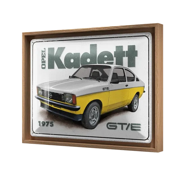 Retro-Bilderrahmen Opel "Kadett GT/E", 44 cm x 33,5 cm
