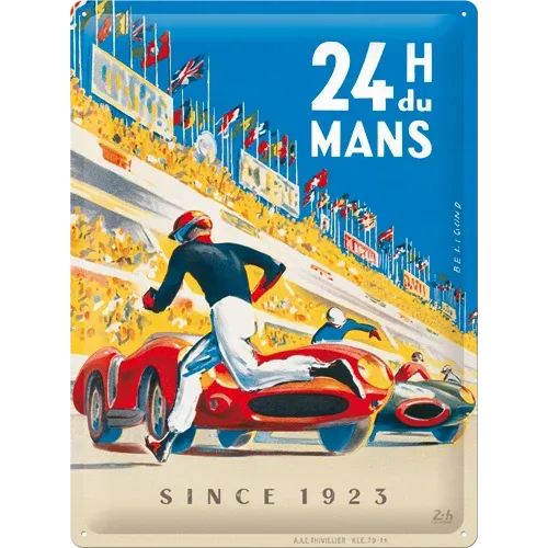 Retro-Blechschild 24h Le Mans "Racing", 30 cm x 40 cm