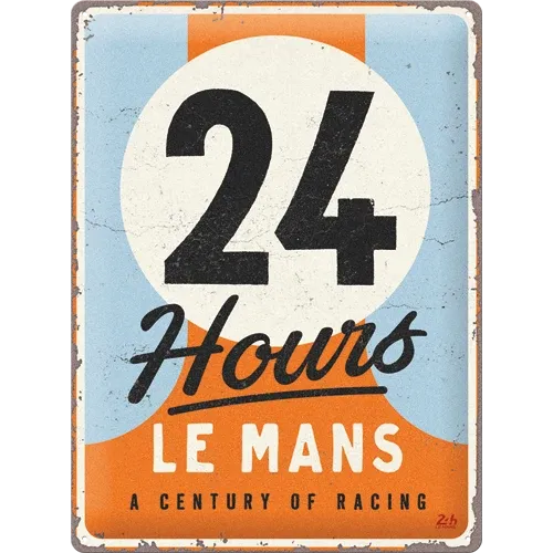 Retro-Blechschild 24h Le Mans "Century of Racing", 30 cm x 40 cm
