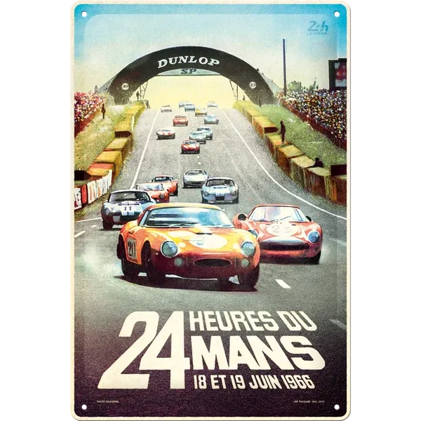 Retro-Blechschild 24h Le Mans "Racing Start", 20 cm x 30 cm
