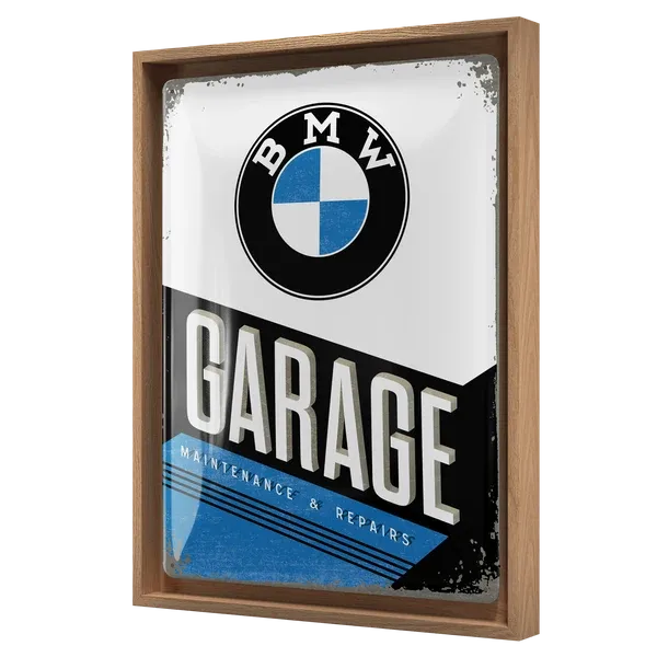Retro-Bilderrahmen BMW "Garage", 33,5 cm x 44 cm