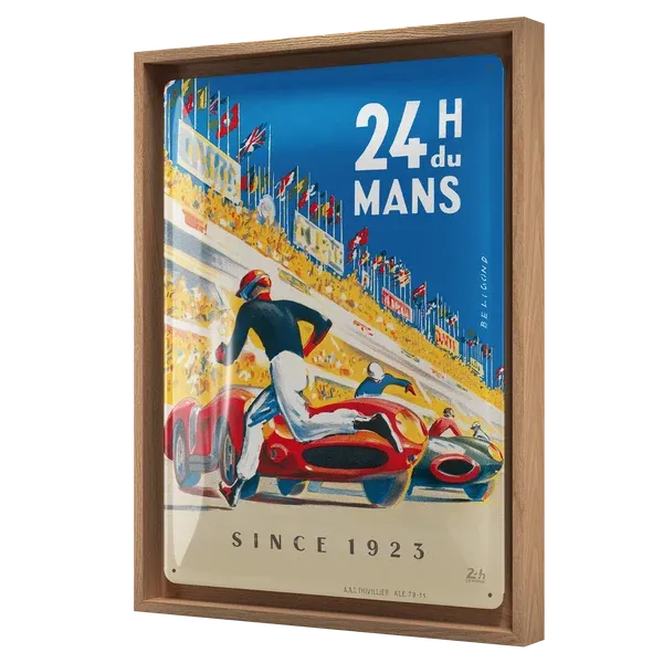 Retro-Bilderrahmen 24h Le Mans "Racing", 33,5 cm x 44 cm
