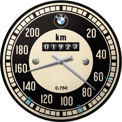 Retro-Wanduhr BMW "Tacho", Durchmesser 31,5 cm