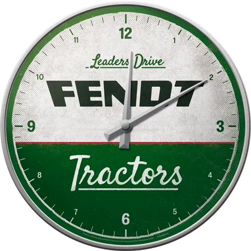 Retro-Wanduhr Fendt "Tractors", Durchmesser 31,5 cm