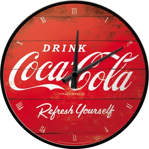 Retro-Wanduhr Coca Cola "Red", Durchmesser 31,5 cm
