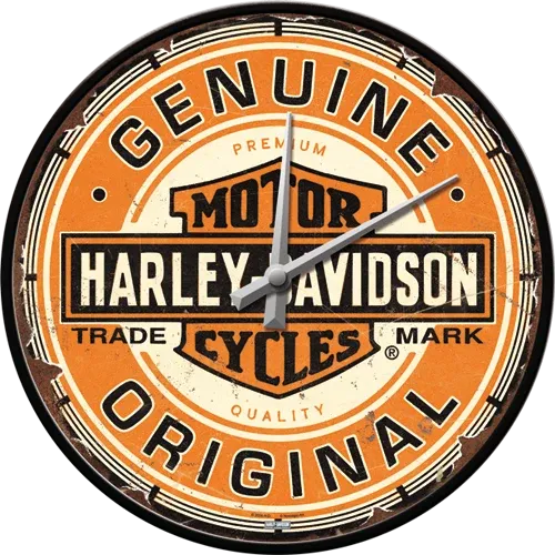 Retro-Wanduhr Harley-Davidson "Genuine Original", Durchmesser 31,5 cm