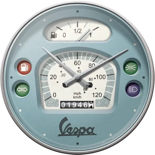Retro-Wanduhr Vespa "Tacho", Durchmesser 31,5 cm
