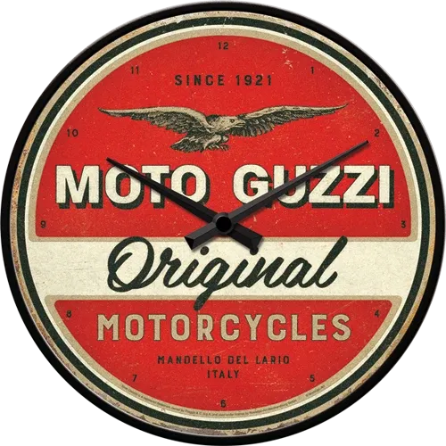Retro-Wanduhr Moto Guzzi "Motorcycles", Durchmesser 31,5 cm