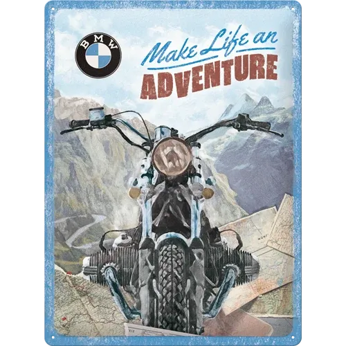 Retro-Blechschild BMW "Adventure", 30 cm x 40 cm