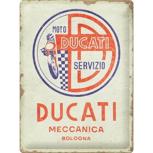 Retro-Blechschild Ducati "Logo", 30 cm x 40 cm