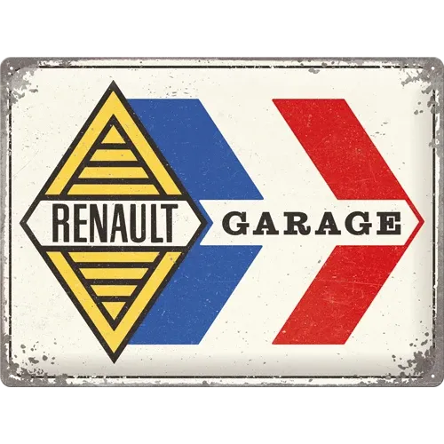 Retro-Blechschild Renault "Garage", 40 cm x 30 cm
