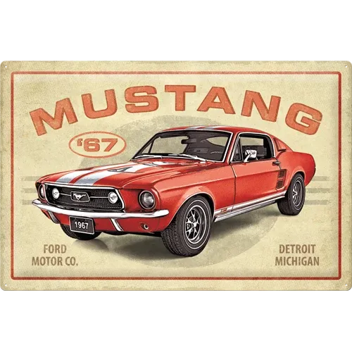 Retro-Blechschild Ford "Mustang", 60 cm x 40 cm