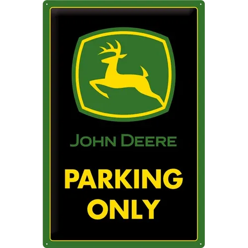 Retro-Blechschild John Deere "Parking", 40 cm x 60 cm